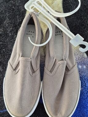 a new day Taupe Slip-On Canvas Sneakers